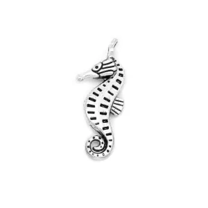 10 Pcs Tibetan Silver SEAHORSE 3D 24mm Charms Pendants