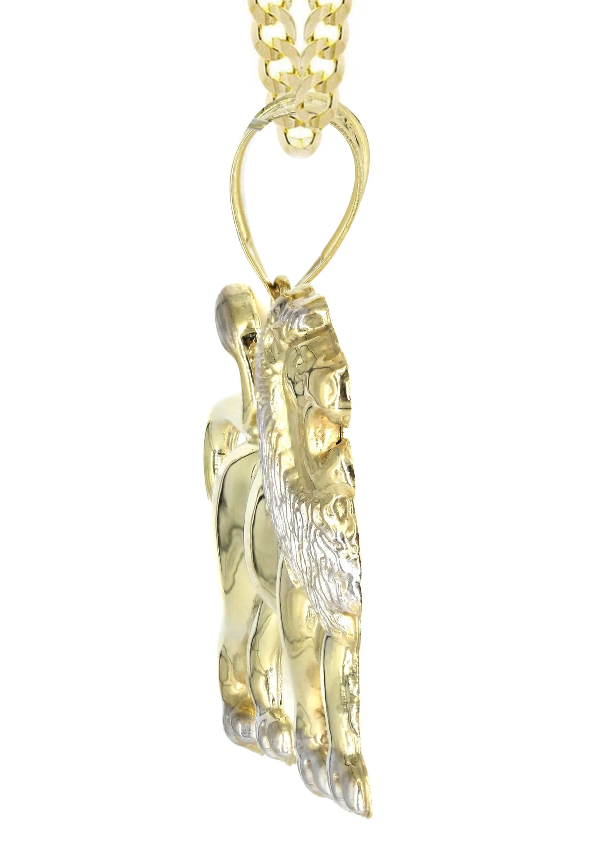 10K Yellow Gold Lion Necklace | Appx 16 Grams