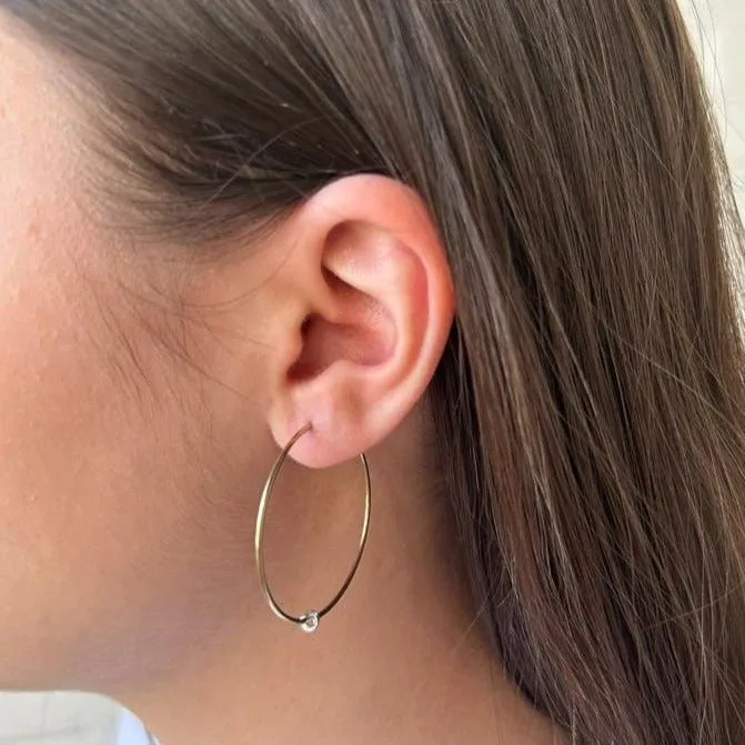 10k Yellow Gold Prélude Hoop Earrings - 35mm