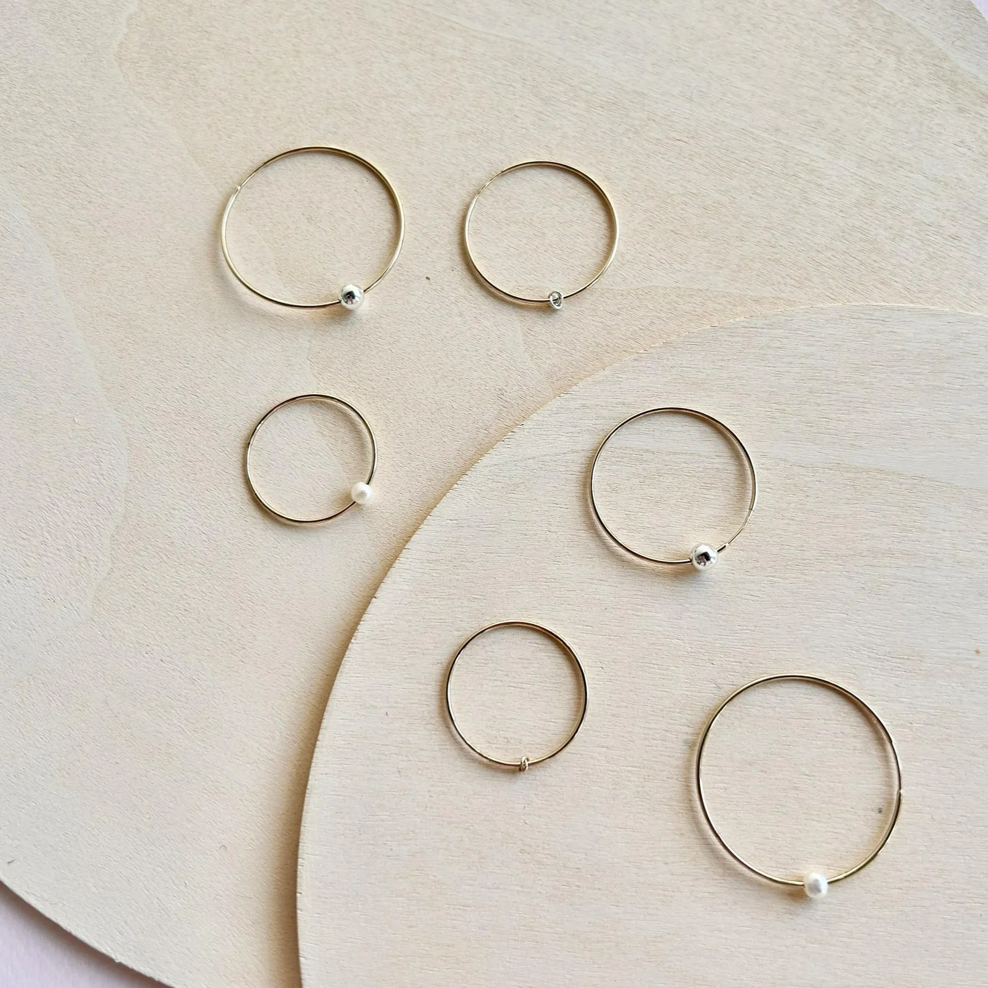 10k Yellow Gold Prélude Hoop Earrings - 35mm