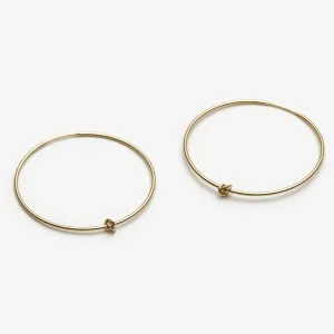 10k Yellow Gold Prélude Hoop Earrings - 35mm