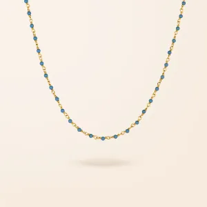 14K Gold Turquoise Bead Necklace