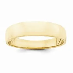 14k Yellow Gold 5mm Tapered Wedding Band Ring