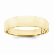 14k Yellow Gold 5mm Tapered Wedding Band Ring