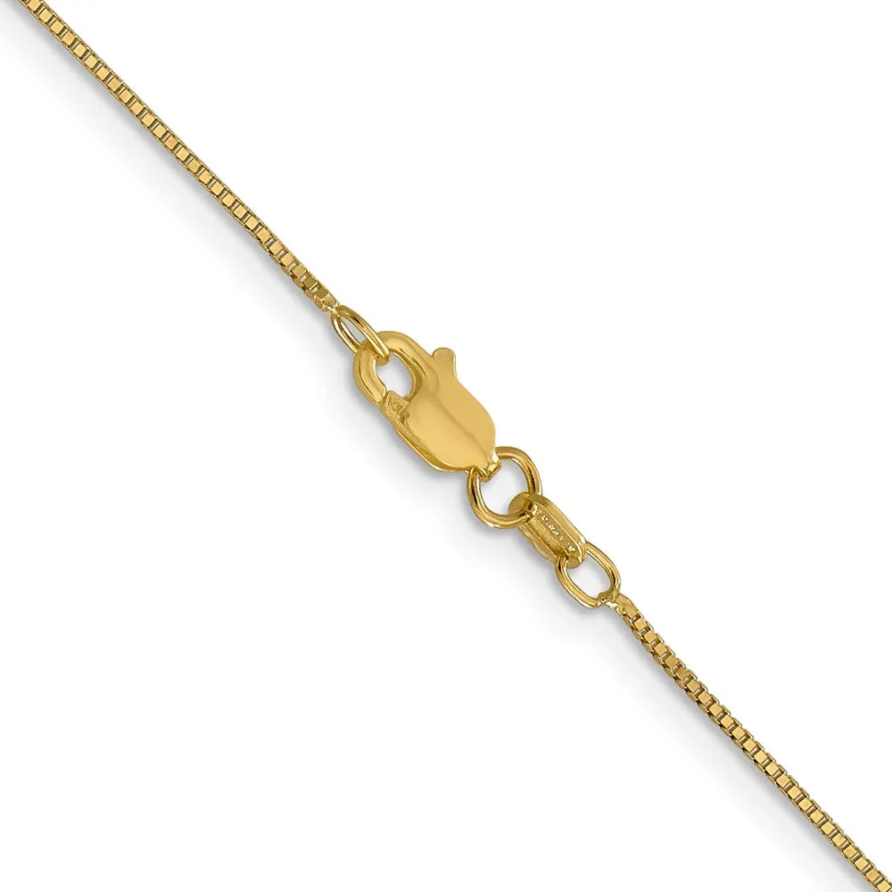 14KT Yellow Gold 24-inch 0.7MM Lobster Clasp Box Chain