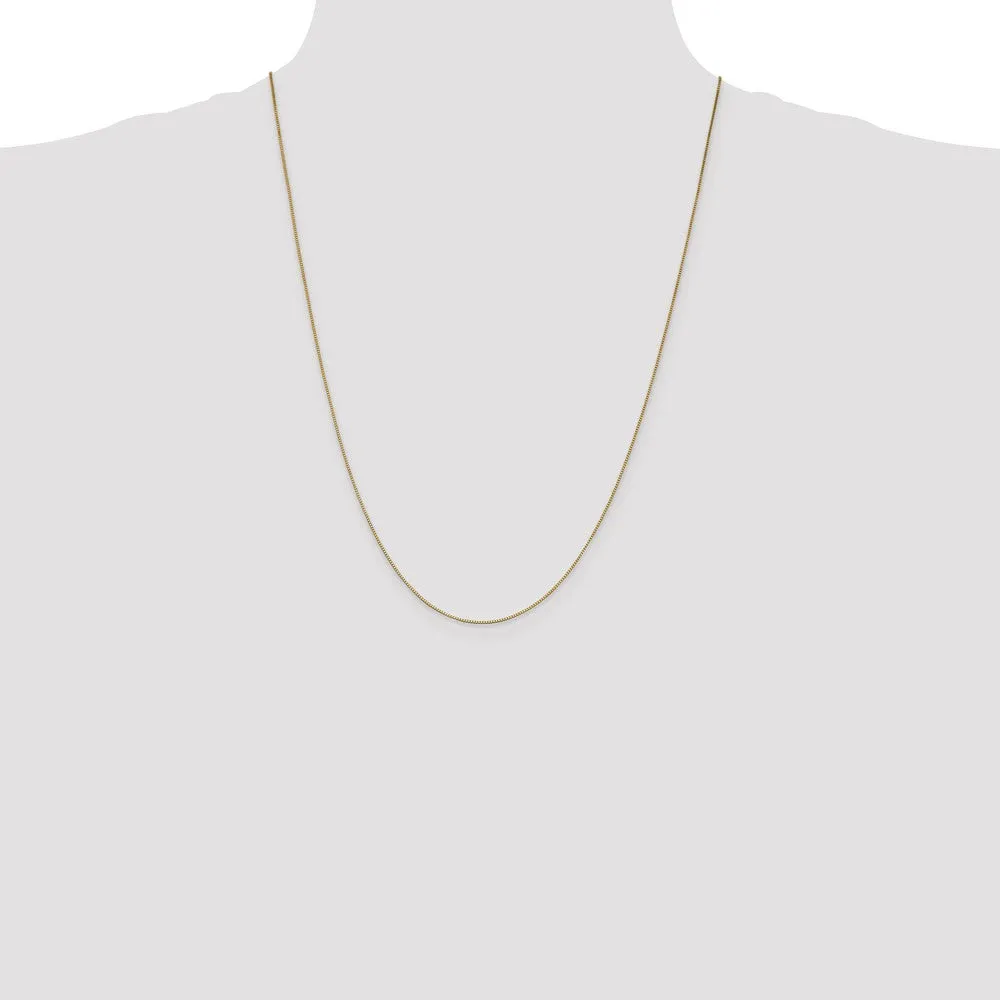 14KT Yellow Gold 24-inch 0.7MM Lobster Clasp Box Chain