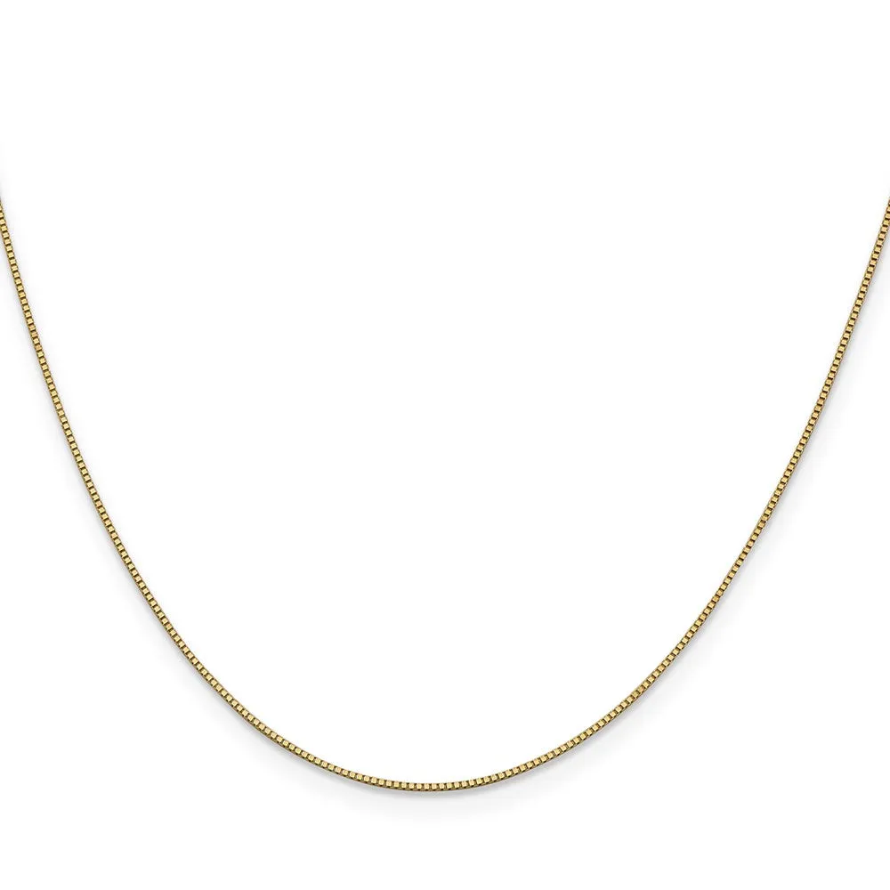 14KT Yellow Gold 24-inch 0.7MM Lobster Clasp Box Chain