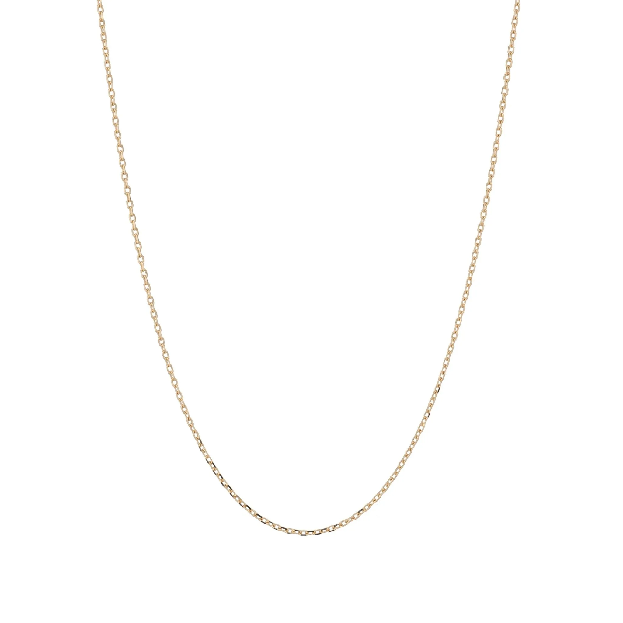 16" 1mm Diamond Cut Finished Chain in 14K Yellow Gold by Adina Reyter