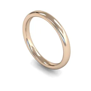 18ct Rose Gold Medium Weight Slight Court 2.5mm Wedding Ring