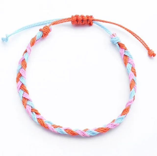 1pc Handmade Wax String bracelet