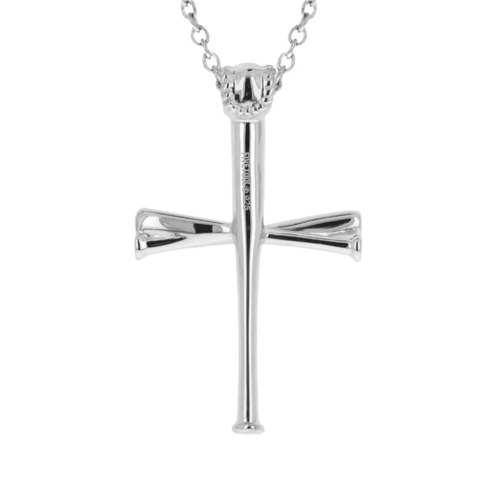 2.0 Baseball Bat Cross Necklace | Gold