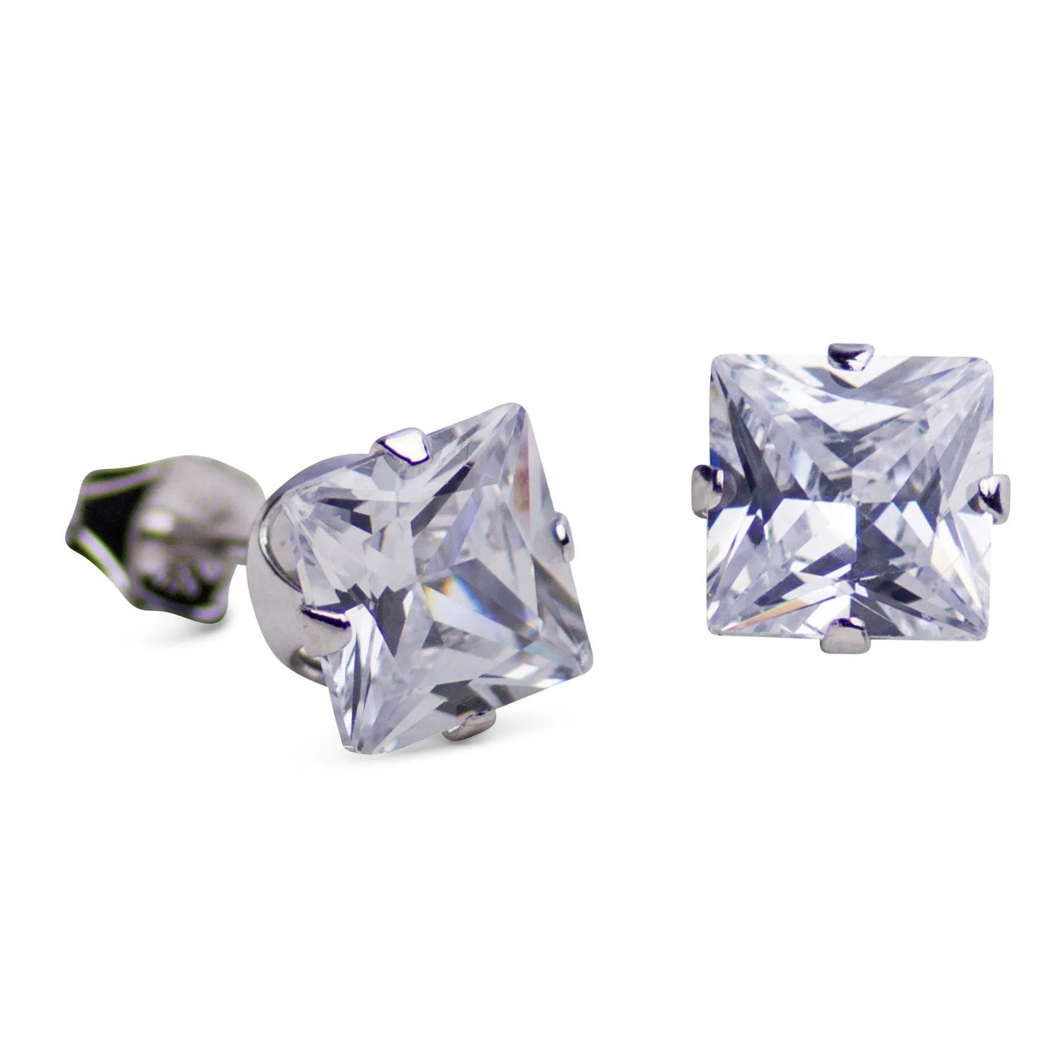 2.48 TCW Princess Cubic Zirconia Earrings