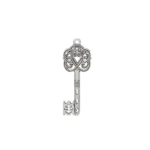 5 pcs Tibetan Silver Santa Key Christmas 59X22mm Charms Pendants