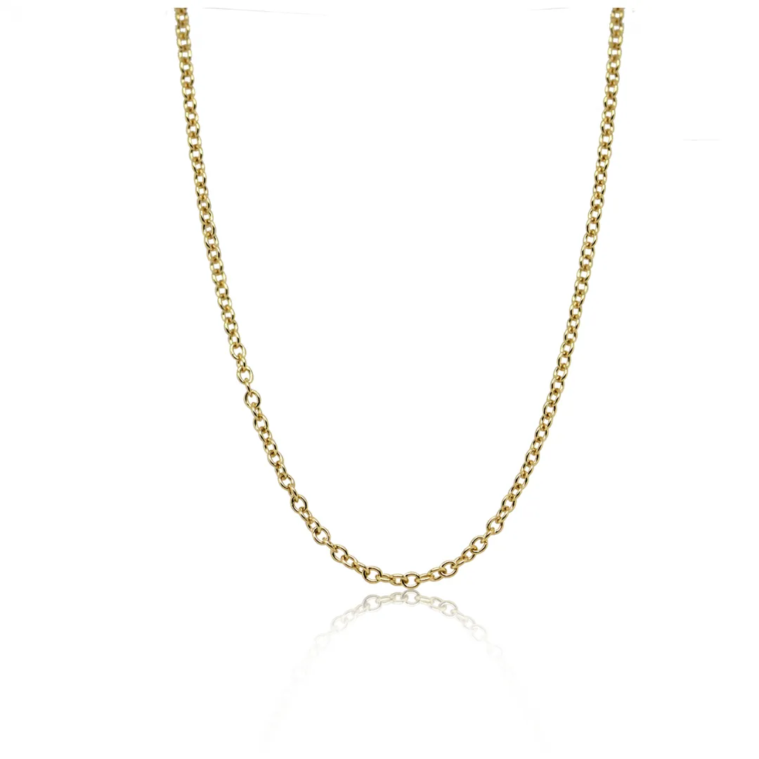 9ct Anchor Diamond Cut Necklace