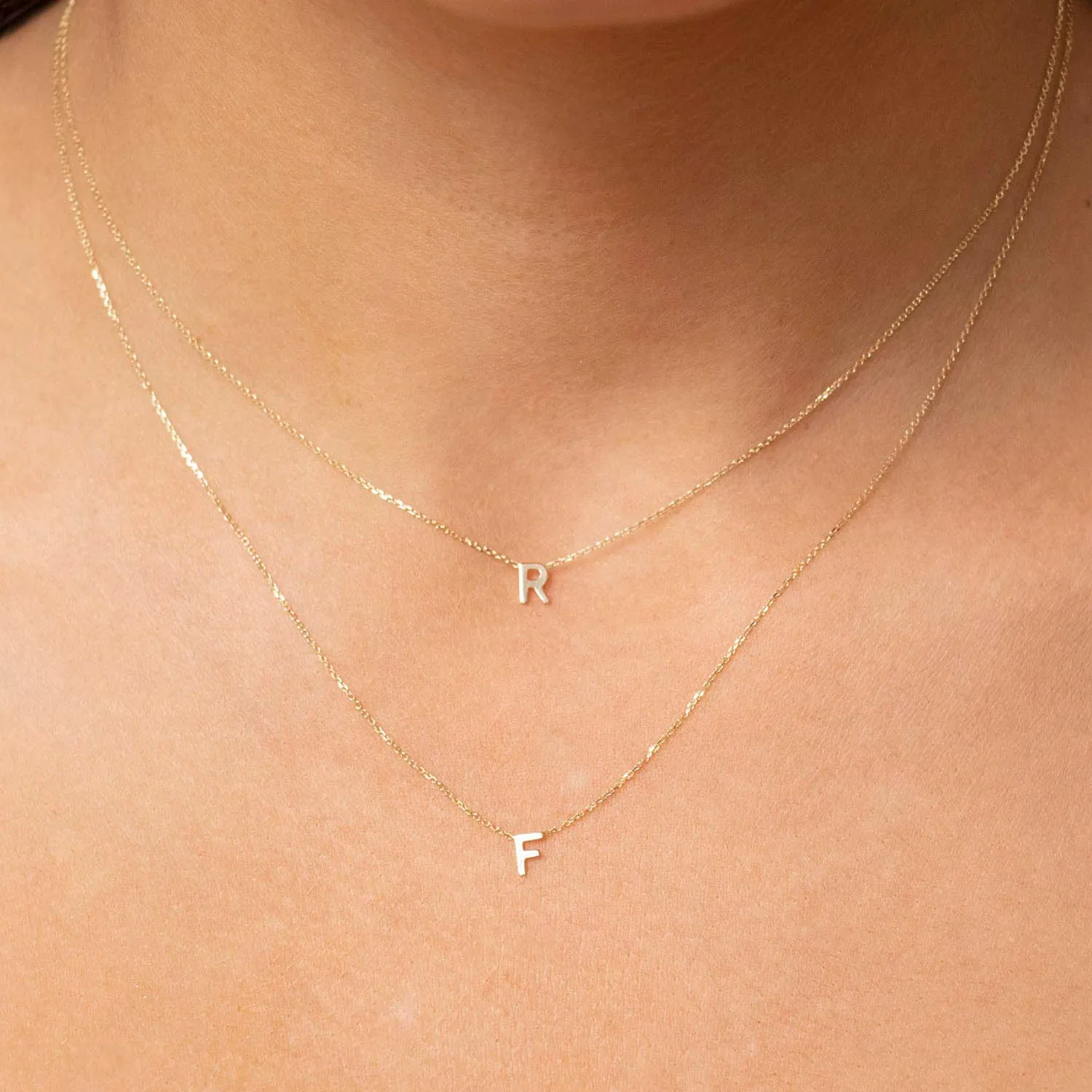 9K Gold 'R' Initial Necklace - 1.19.0167