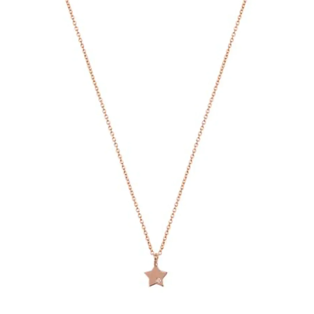 9kt Gold Diamond Star Pendant Necklace