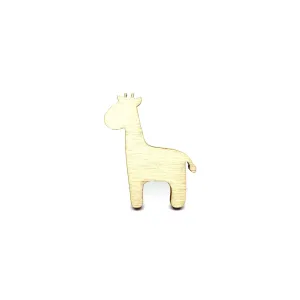 Adorable Giraffe Wooden Brooch Pin