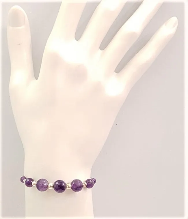 Amethyst Beaded Bracelet