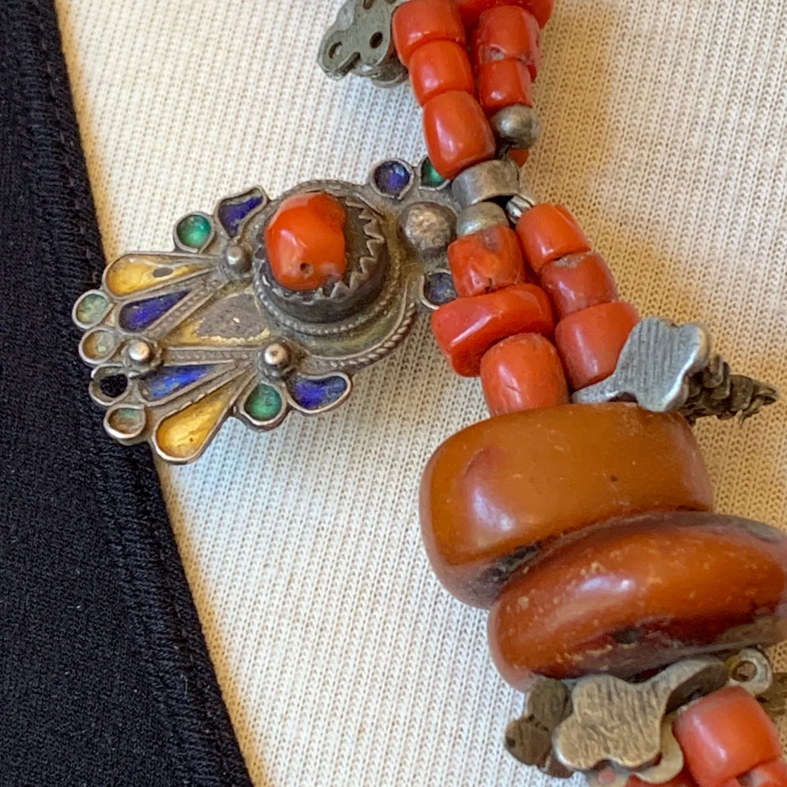 Antique Berber Beads and Pendants Necklace