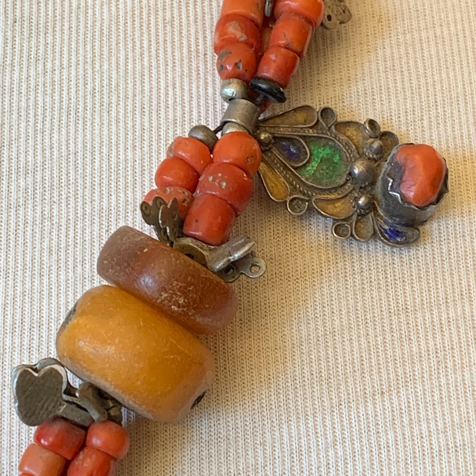 Antique Berber Beads and Pendants Necklace