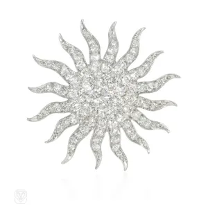 Antique diamond starburst pendant/brooch