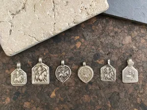 Antique Silver Tribal Amulet Pendants - Baba Ramdev