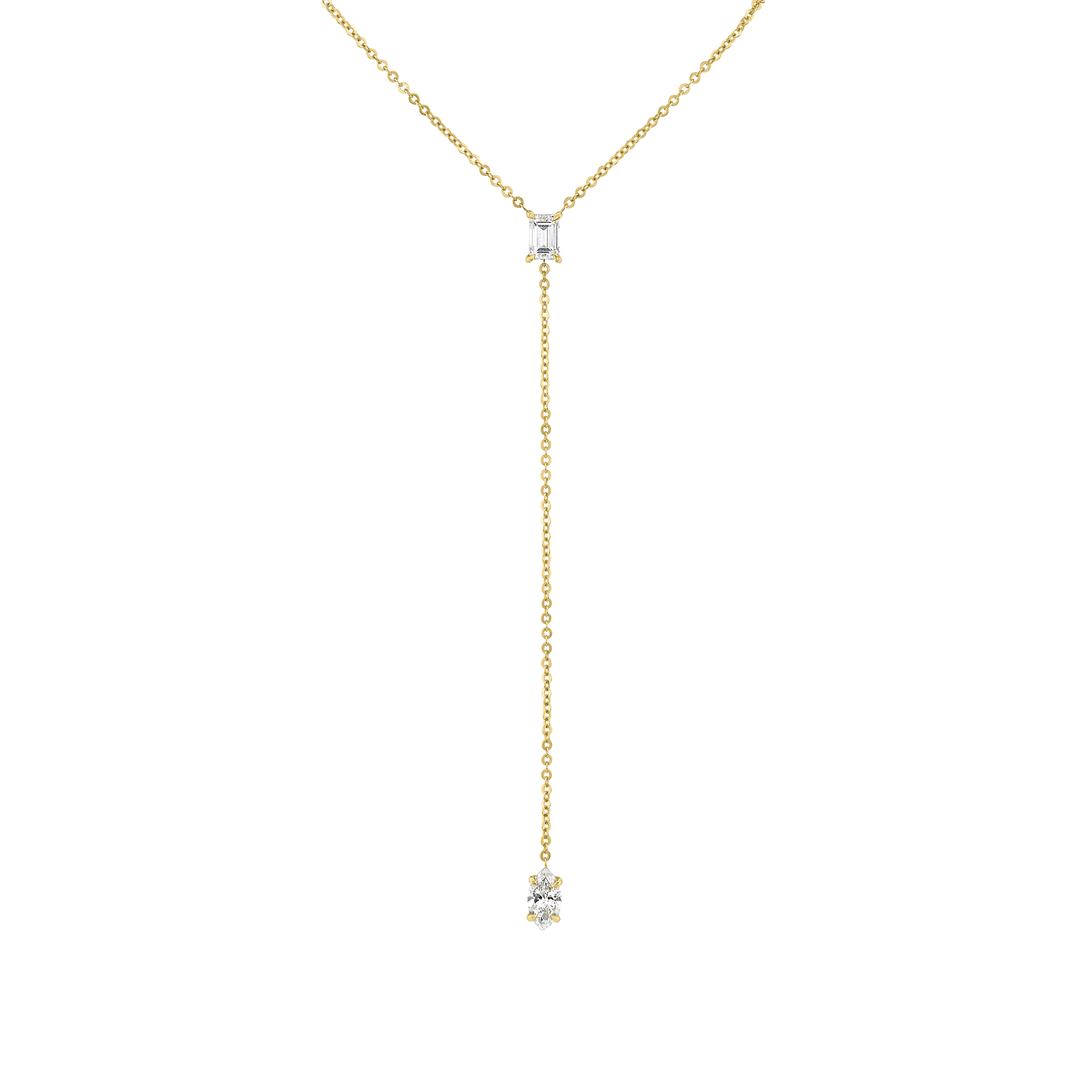 BAGUETTE AND MARQUISE DIAMOND LARIAT