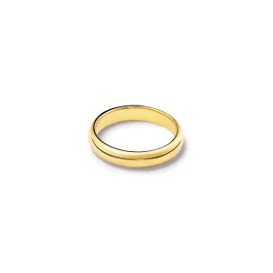 Barrel 4mm Wedding Band 18ct Yellow Gold