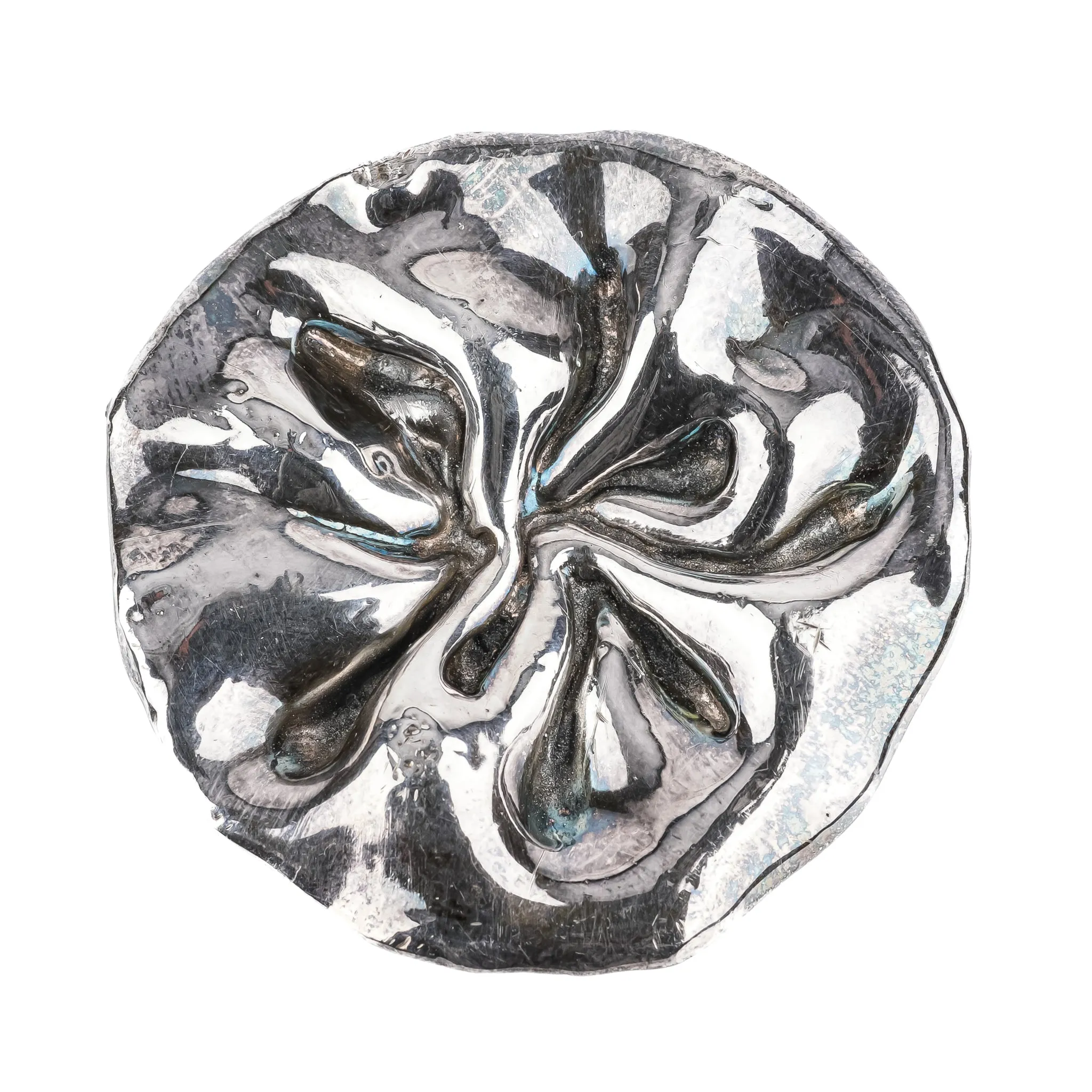 BAT AMI Sterling Electroform Flower Pin Pendant