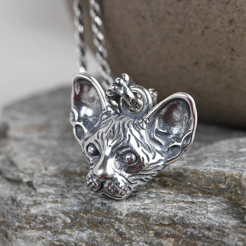 Beerus Cat Head Sterling Silver Pendant