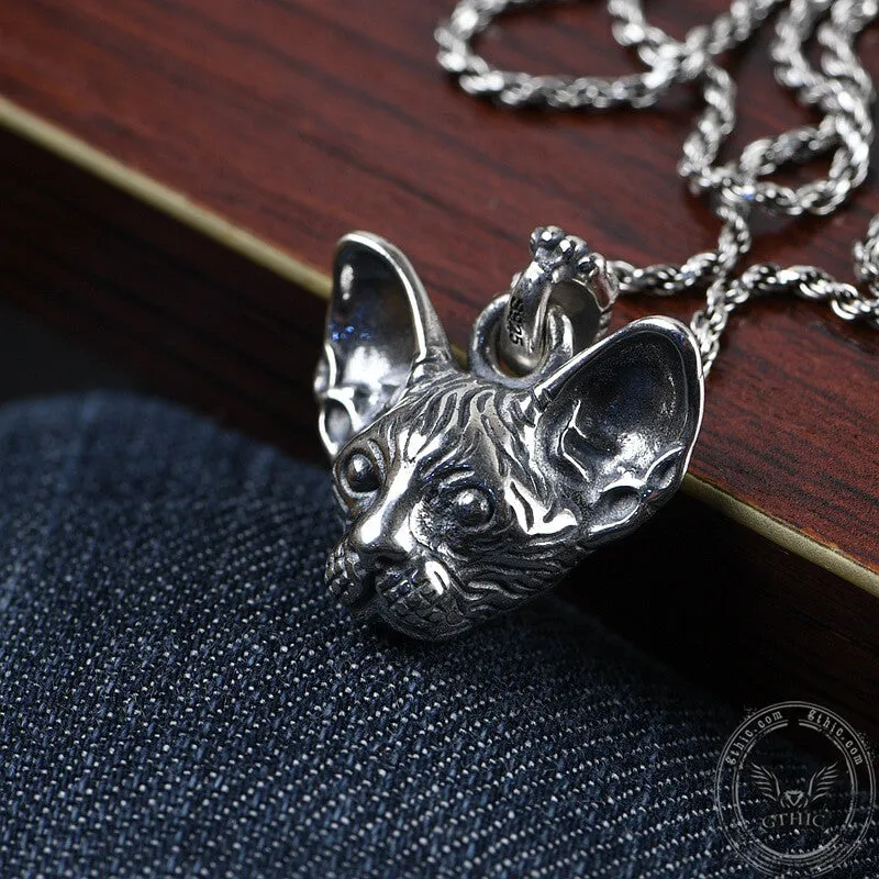 Beerus Cat Head Sterling Silver Pendant