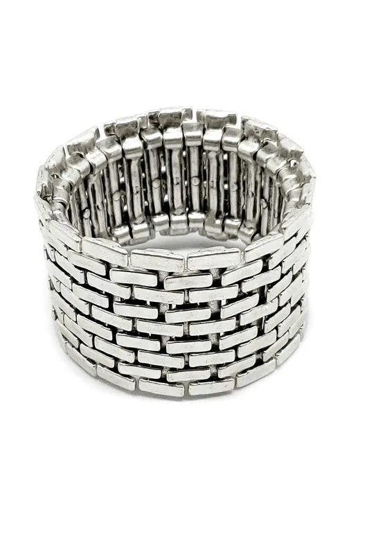 Big Silver Stretch Bracelet