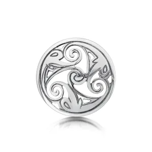 Birsay Disc Brooch in Sterling Silver