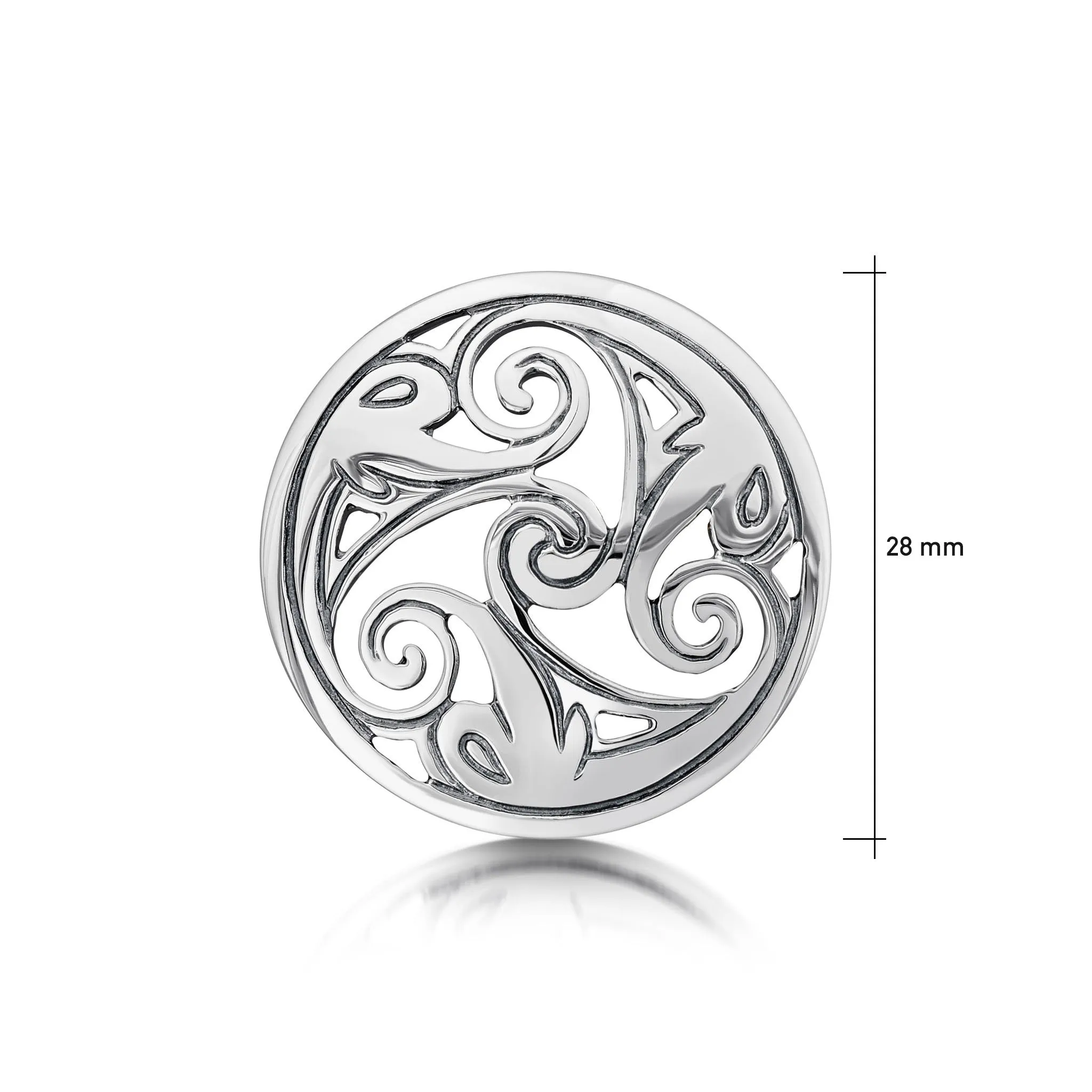 Birsay Disc Brooch in Sterling Silver