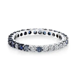 BLUE SAPPHIRE OMBRE ETERNITY BAND