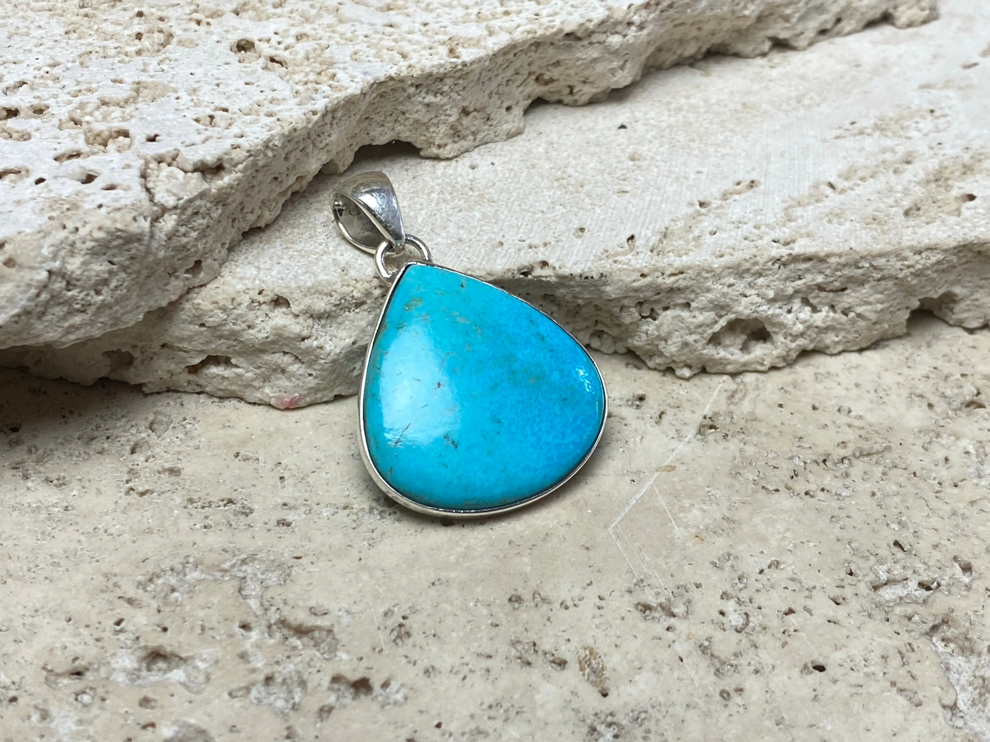 Blue Turquoise Silver Pendants