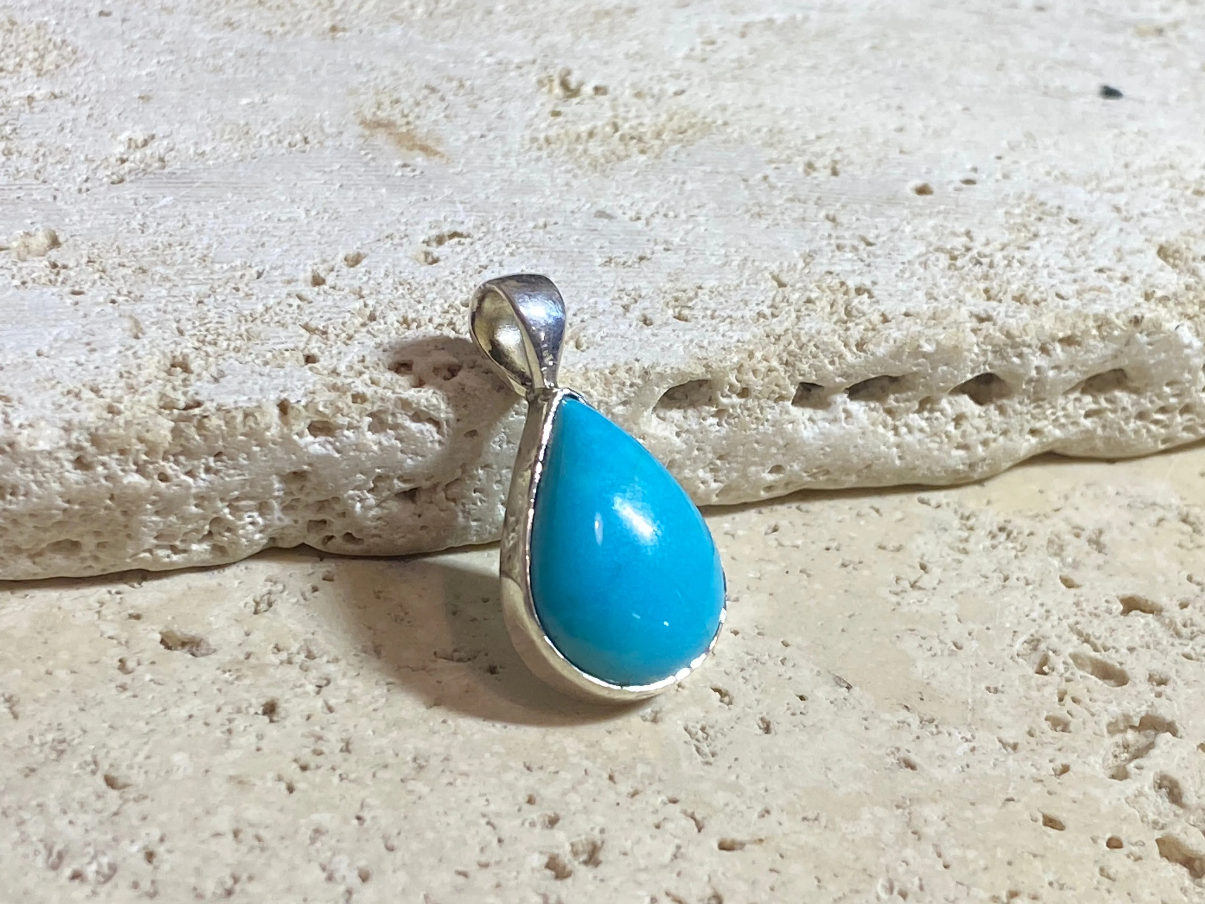 Blue Turquoise Silver Pendants