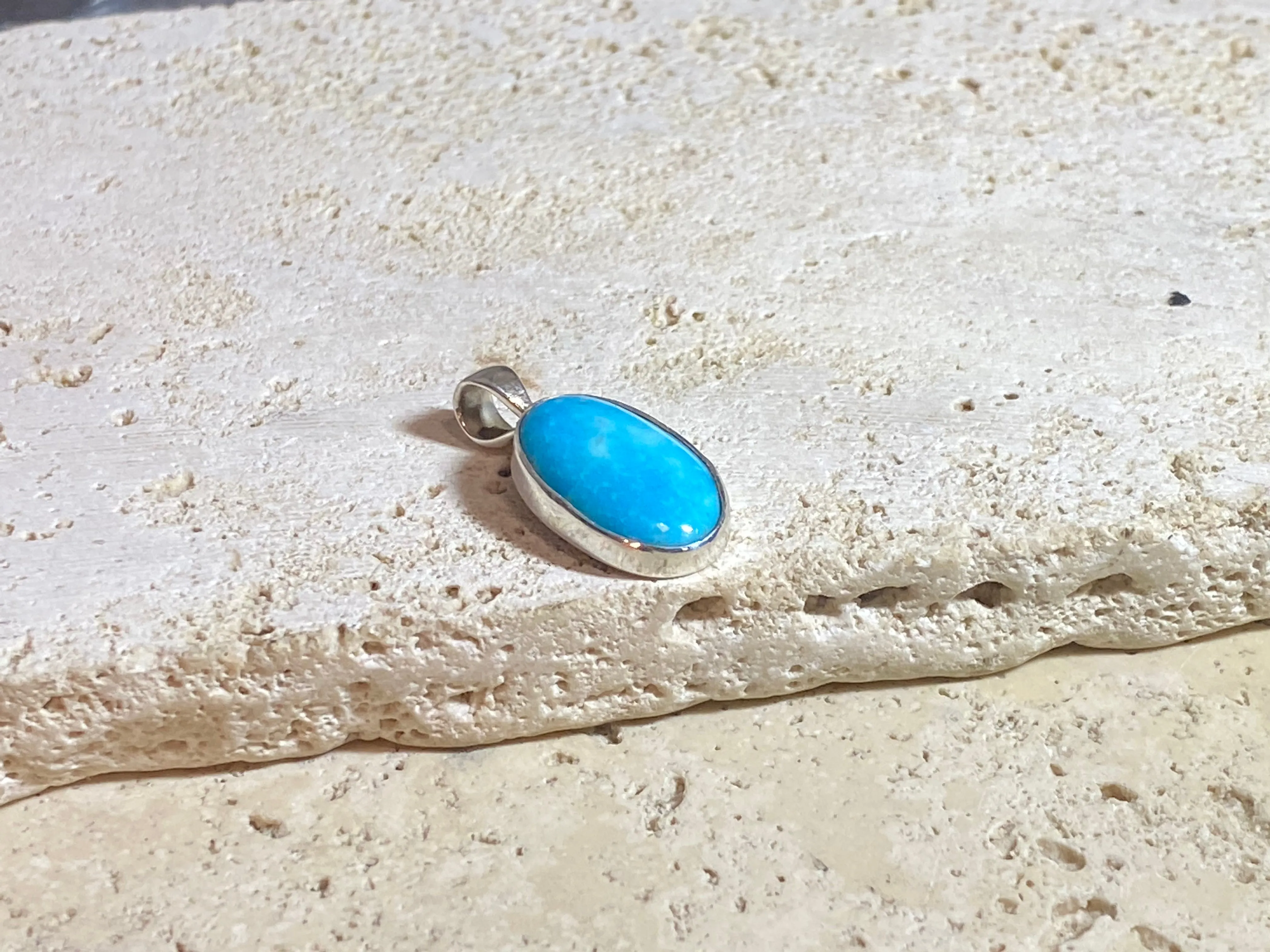 Blue Turquoise Silver Pendants