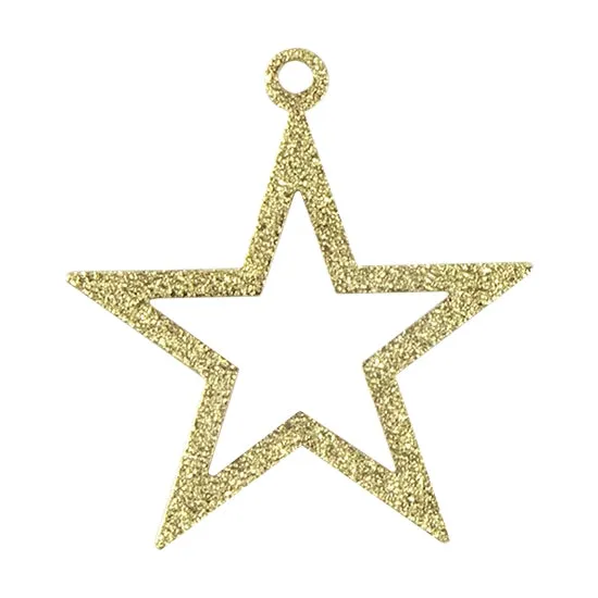 Brass Pendants - Star - 18k Gold Plated - Pkg/6