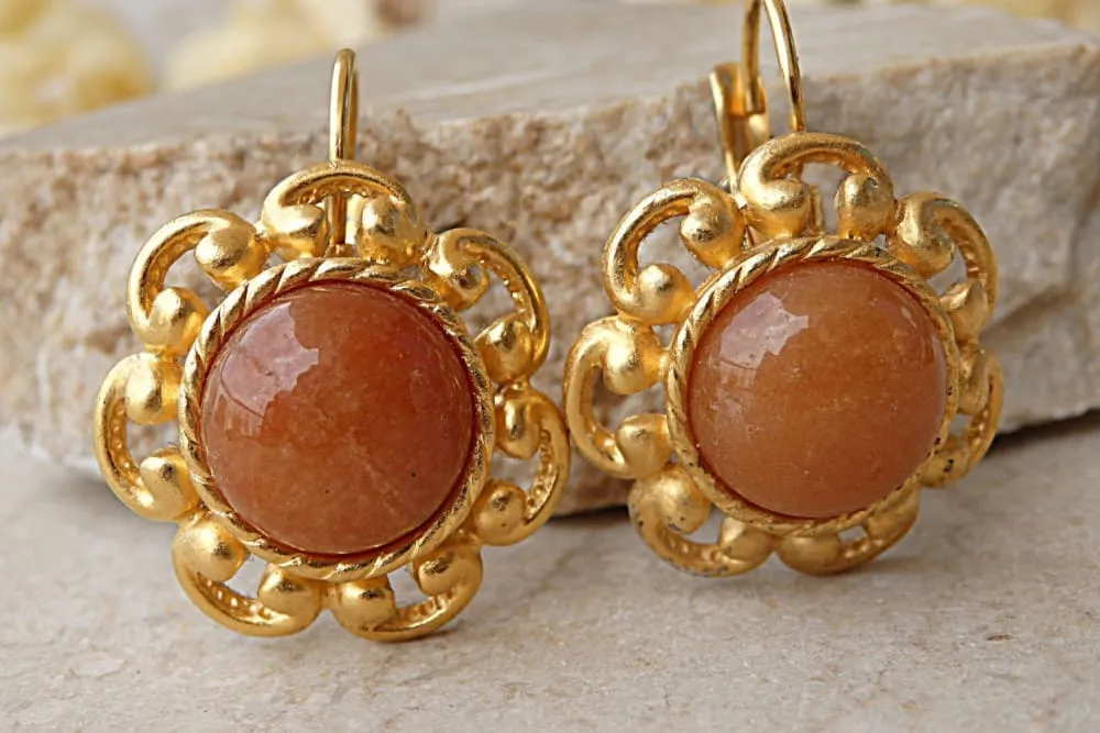 Carnelian earrings.