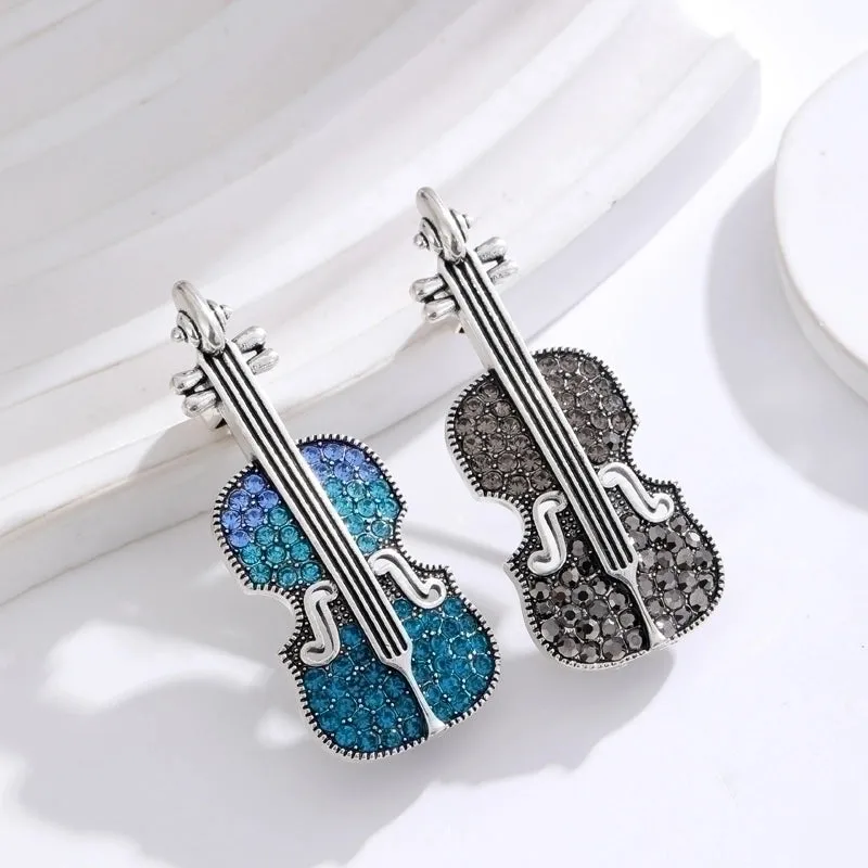 Casual Simple Style Human Animal Cello Alloy Inlay Rhinestones Unisex Brooches