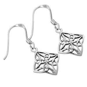 Celtic Plain Solid Sterling Silver Earrings