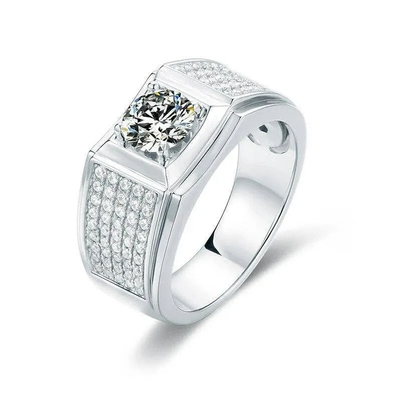 Classic 1.0Ct Diamond Men's Wedding Ring