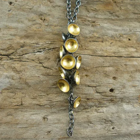 Cluster Drop Necklace - Gold