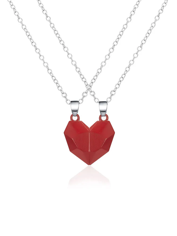 Couple Heart Pendant Chain Necklaces