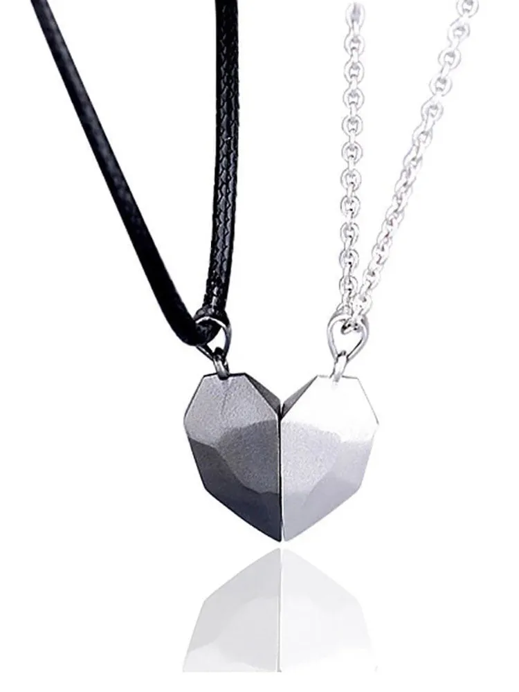 Couple Heart Pendant Chain Necklaces