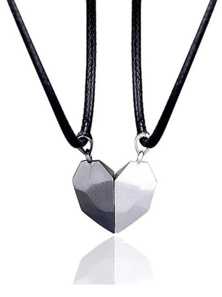 Couple Heart Pendant Chain Necklaces