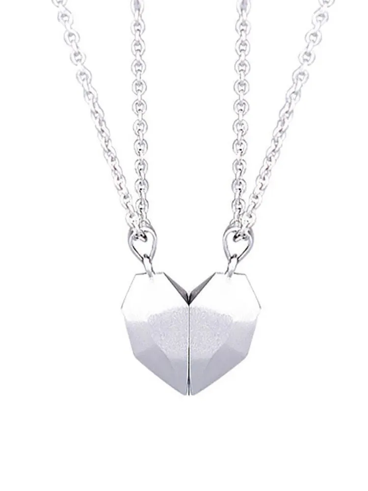 Couple Heart Pendant Chain Necklaces