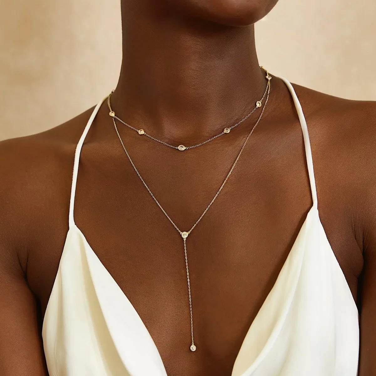 Crystal Lariat Necklace