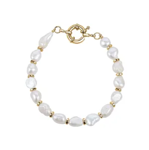 Cylinder Fresh Water Pearl Bracelet